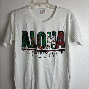 Vintage ALOHA S.S. Independence Hawaii tee shirt